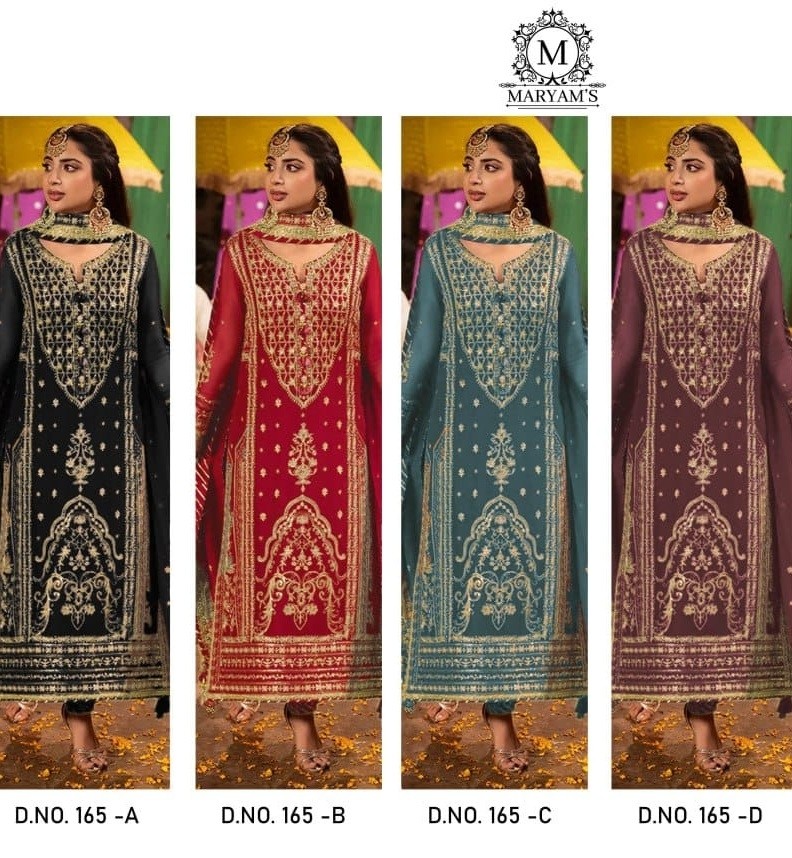 MARYAM 165 ABCD PAKISTANI SUITS SINGLE PIECE