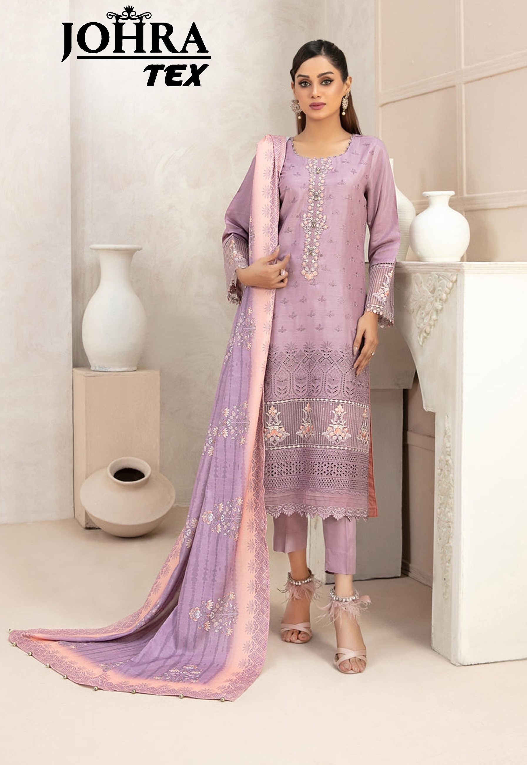 JOHRA TEX JT 162 PAKISTANI SUITS CAMBRIC COTTON