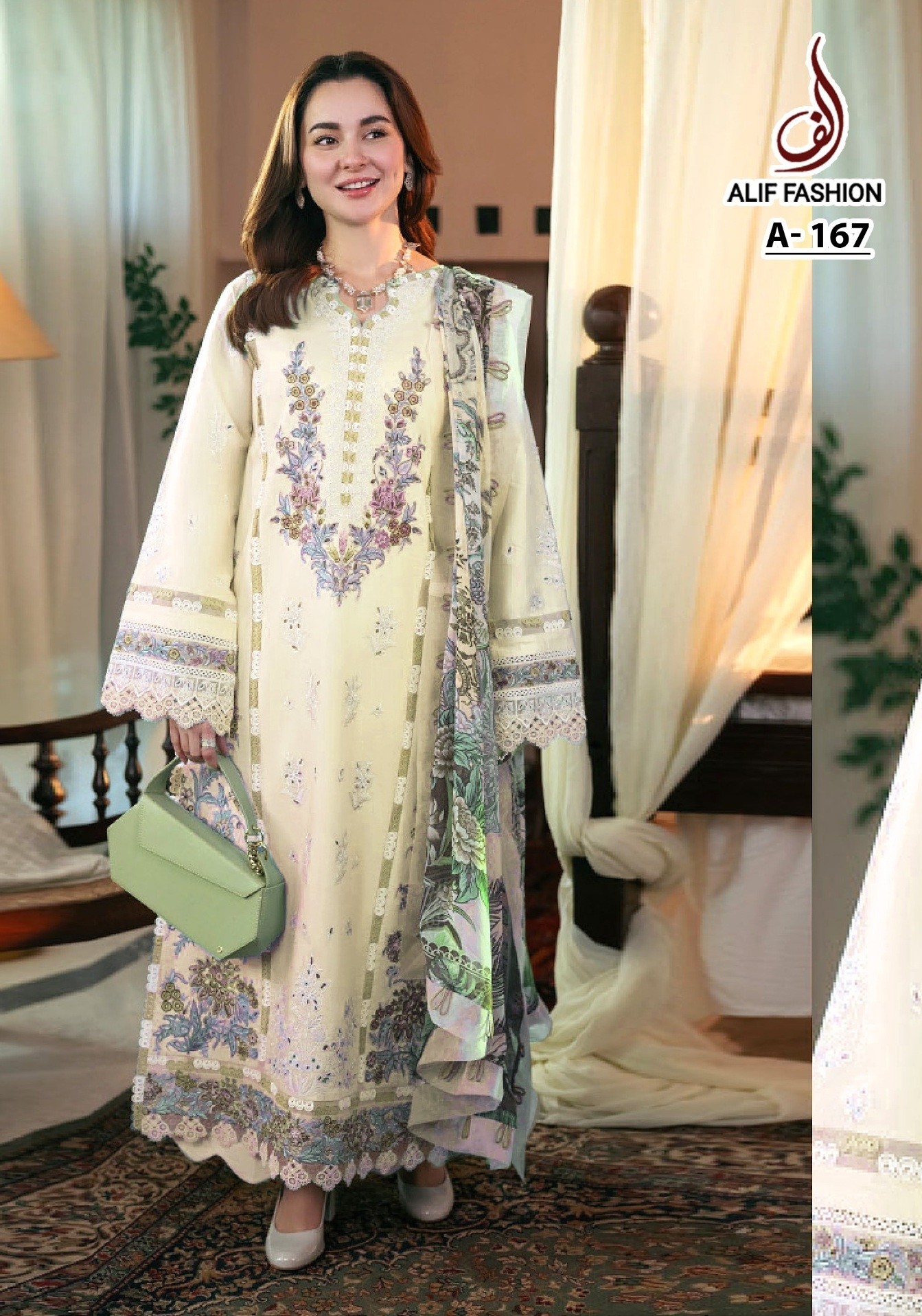 ALIF FASHION A 167 YELLOW PAKISTANI SUITS MANUFACTURER IN INDIA