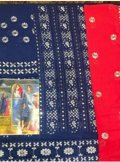 WANIAYA CAHIKANKARI NEWIBLUE PAKISTANI SUITS