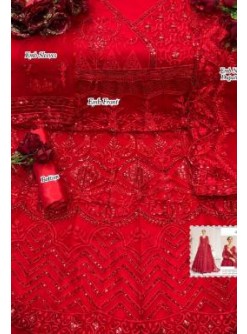 RAMSHA R-334 WHOLSALE PAKISTANI SUIT FOX GORGETTE