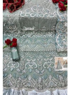 RAMSHA R-333 WHOLSALE PAKISTANI SUIT FOX GORGETTE