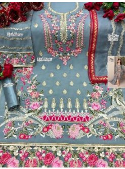 CROSS STITCH 02-C PAKISTANI SUIT SATOON SILK