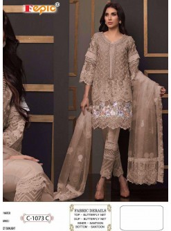 FEPIC C-1073 C ROSMEEN WHOLSALE PAKISTANI SUIT BUTTERFLY NET