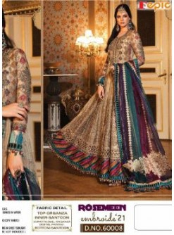 FEPIC ROSEMEEN 60008 EMBROIDE 21 SALWAAR KAMEEZ ORGANZA
