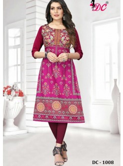 DC-1008 CREPE KURTI GUARANTEE OF QUALITY WHOLESALE SINGALE
