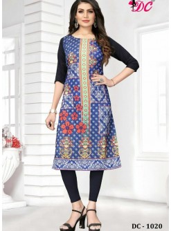DC-1020 CREPE KURTI GUARANTEE OF QUALITY WHOLESALE SINGALE