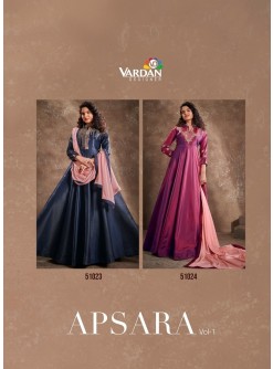 VARDAN DESIGNER APSARA VOL-1 51021 TO 5124 TRIVA SILK KURTIS SINGALE AVAILABALE