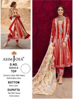 ASIM JOFA JF 56009 B RED SALWAR KAMEZ WHOLESALE SUPPLIER