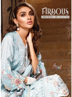 SHREE FABS FIRDOUS EMBROIDERED LAWN COLLECTION 1874TO1880 PAKISTANI SUITS SINGALE AVAILABALE