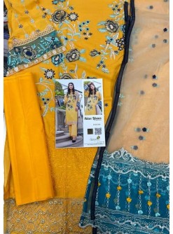 SANIYA TRENDZ ADAN LIBAAS SCHIFFLI COLLECTION 504 PAKISTANI SUITS WHOLESALE