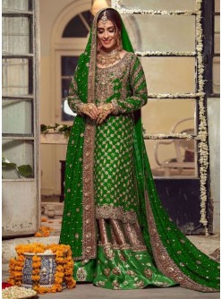 ASIM JOFA DN 56067 GREEN BRIDAL COLLECTION IN ONLINE