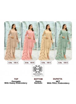 MUSHQ BY SHRADDHA 159 A TO 159 D PAKISTANI DRESS WITH PRICE
