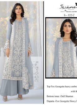 SERINE S 322 C PAKISTANI SUITS KHATLIWORK IN INDIA