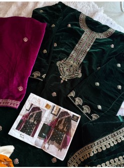 ZIAAZ DESIGNS 659 VELVET PAKISTANI DRESSES WHOLESALE