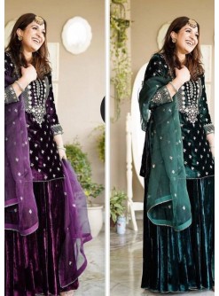 FD 7836 VELVET STICHED PAKISTANI SUITS 