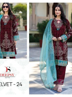 DEEPSY SUITS 32225 A VELVET 24 PAKISTANI SUITS SUPPLIER