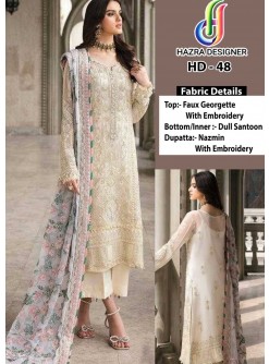 HAZRA DESIGNER HD 48 PAKISTANI SUITS WHOLESALER