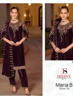 DEEPSY SUITS 32218 D MARIA B VELVET 24 PAKISTANI SALWAR SUITS IN SURAT