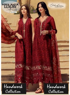SOBIA NAZIR LUXURY SN 1028 PAKISTANI SUITS LAWN EMBROIDERED 