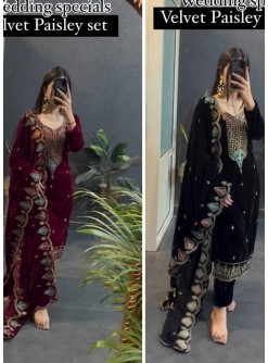 YD 012 VELVET READYMADE PAKISTANI SUITS