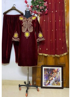 LC 1167 VELVET READYMADE PAKISTANI SUITS WHOLESALE