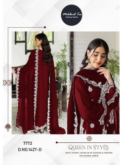 MEHBOOB TEX 1427 D PAKISTANI NEW SUITS RED