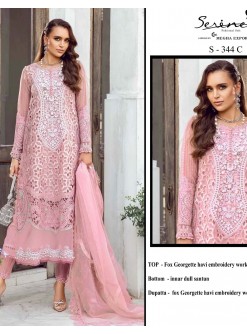SERINE S 344 C PAKISTANI SALWAR SUITS LATEST HANDWORK SURAT