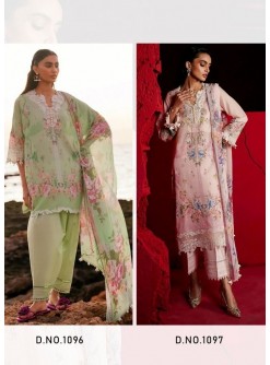 AASHA DESIGNER 1096 1097 SANA SAFINAZ MUZLIN COLLECTION VOL 3 PAKISTANI COTTON SUITS