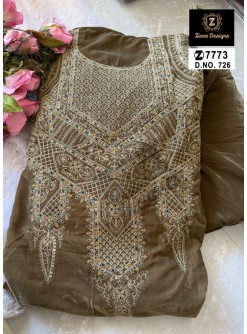 ZIAAZ DESIGNS 726 PAKISTANI SUITS WHOLESALE