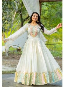 ZF 5002 WHITE BEST DESIGNER GOWN