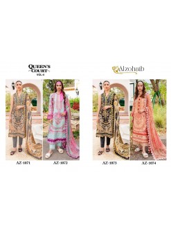 ALZOHAIB AZ 1071 TO AZ 1074 PAKISTANI SUITS COTTON SINGLE PIECE