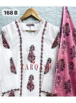 ZARQASH Z 168 B DEALER PAKISTANI SUITS SINGLE PIECE