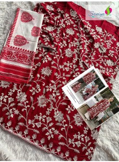 SANIYA TRENDZ 7117 B DEALER PAKISTANI SUITS RIYON COTTON
