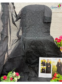 SANIYA TRENDZ 7110 BLACK PAKISTANI SUITS WHOLESALER