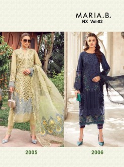 SHRADDHA DESIGNER 2005 2006 MARIA B NX VOL 2 PURE COTTON PAKISTANI DRESSES