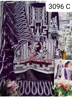 ZARQASH 3096 C PAKISTANI SUITS FANCY