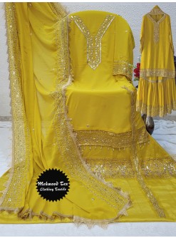 MEHMOOD TEX M 52 YELLOW PAKISTANI SUITS