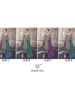 HOOR TEX H 287 A B C D PAKISTANI SALWAR SUITS SINGLE PIECE