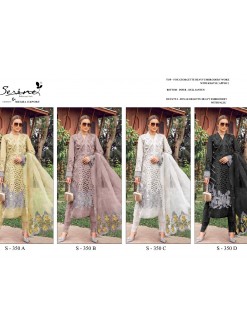 SERINE S 350 ABCD PAKISTANI SUITS BUY DEALER WHOLESALE 