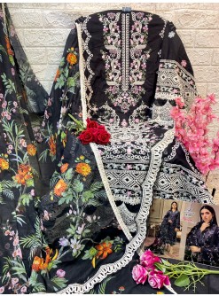 ALIF FASHION A 84 MARYAM VOL 1 BLACK PAKISTANI SUITS WHOLESALE