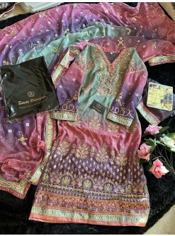 ZIAAZ DESIGNS 474 LATEST SALWAR SUITS SEMI STITCHED