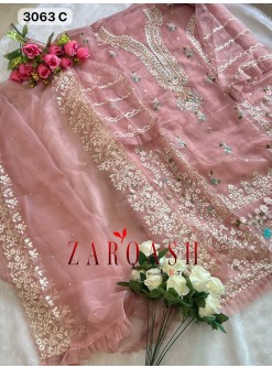 ZARQASH Z 3063 C MANUFACTURER PAKISTANI SUITS 