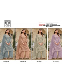 MUSHK BY SHRADDHA M 357 A B C D PARTYWEAR COLLECTION ORGANZA