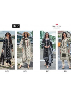 JIHAN 3475 3476 3477 3478 BIN SAEED BW COLLECTION VOL 2 PAKISTANI SALWAR SUITS DEALER 