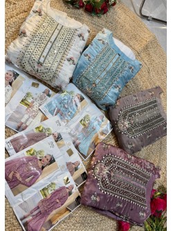 ZIAAZ DESIGNS 806 A B C D SEMI STICHED PAKISTANI SUITS 