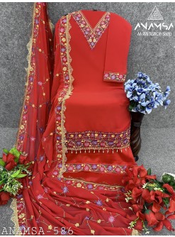 ANAMSA 586 SEMI STITCHED SUPPLIER PAKISTANI SUITS 