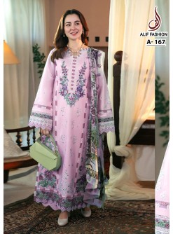 ALIF FASHION A 167 PINK PAKISTANI SUITS MANUFACTURER IN SURAT