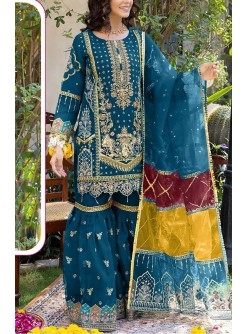 NOOR JAHAN NJ 58 ORGANZA BEAUTIFUL PAKISTANI SUITS