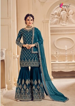 KESARI TRENDZ 5010 PAKISTANI SUITS PLLAZO BLUMING